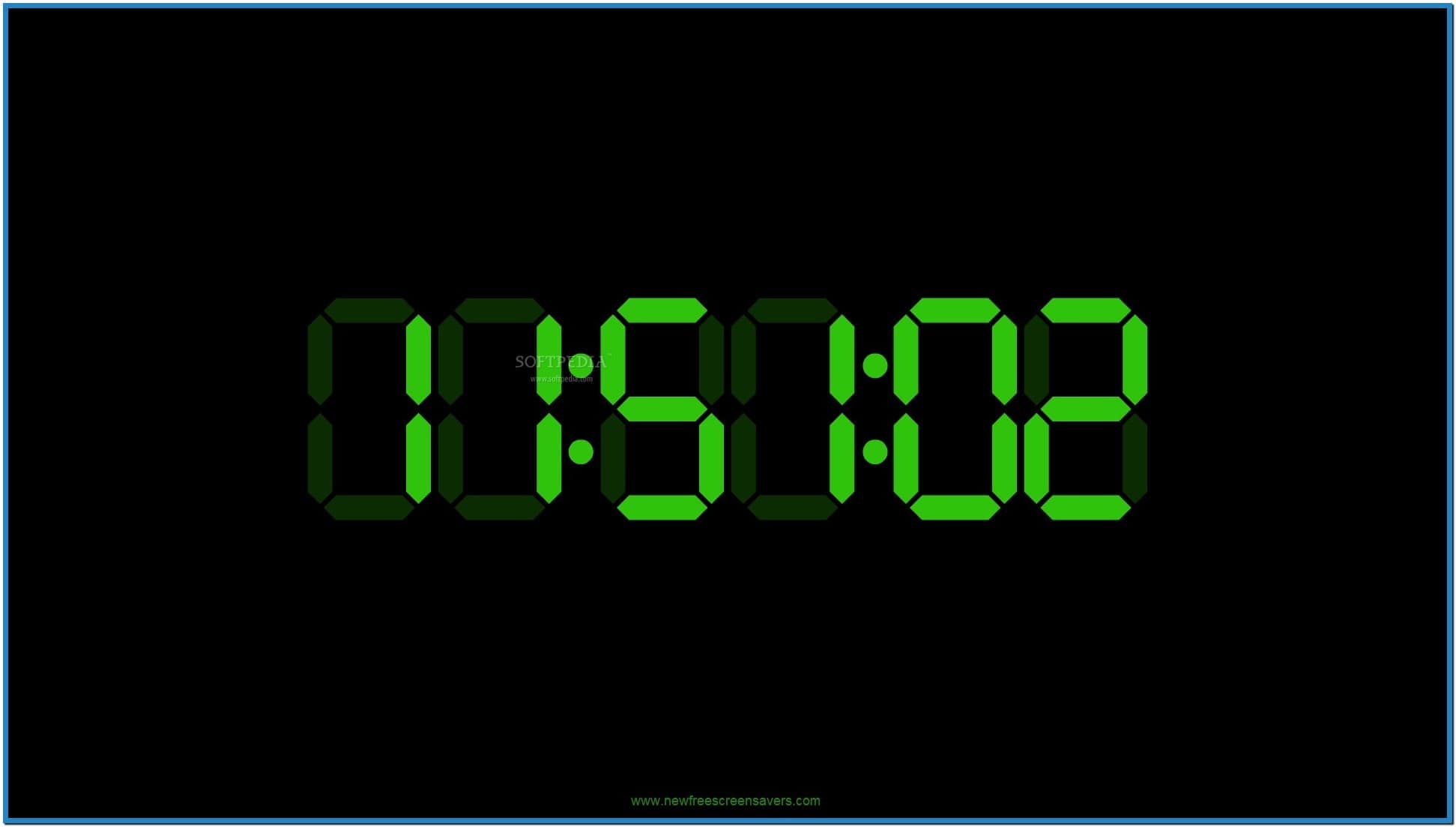 Digital Clock Screensaver For Linux