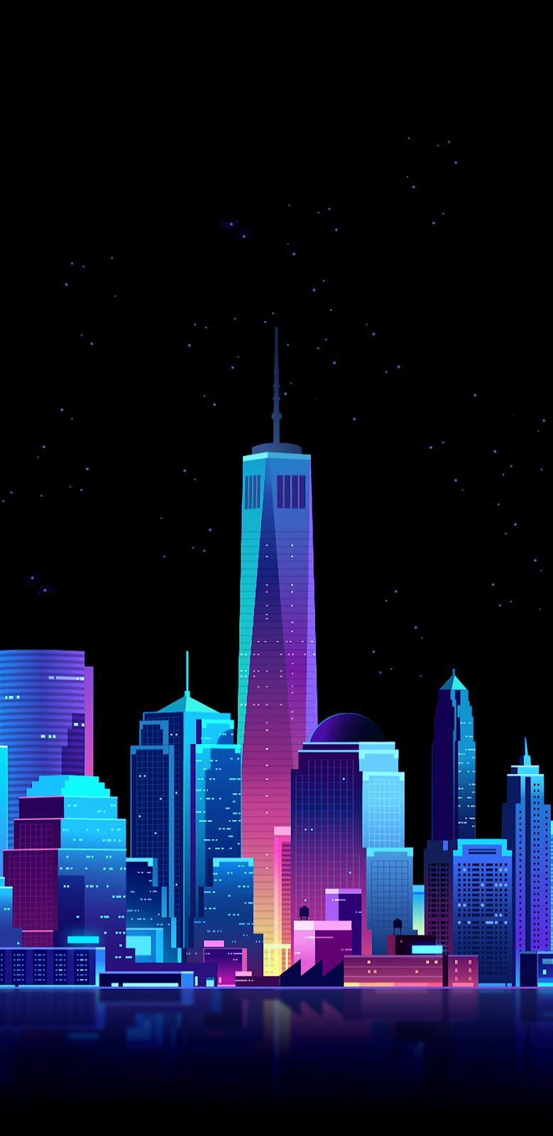 Colorful City Amoled Beautiful Wallpaper Cellphone