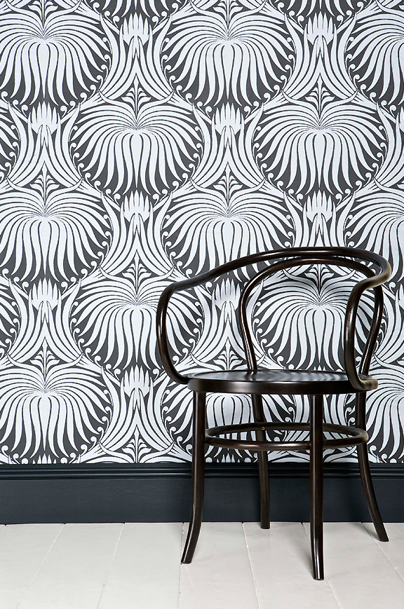 Farrow And Ball Wallpaper With Tho Chair