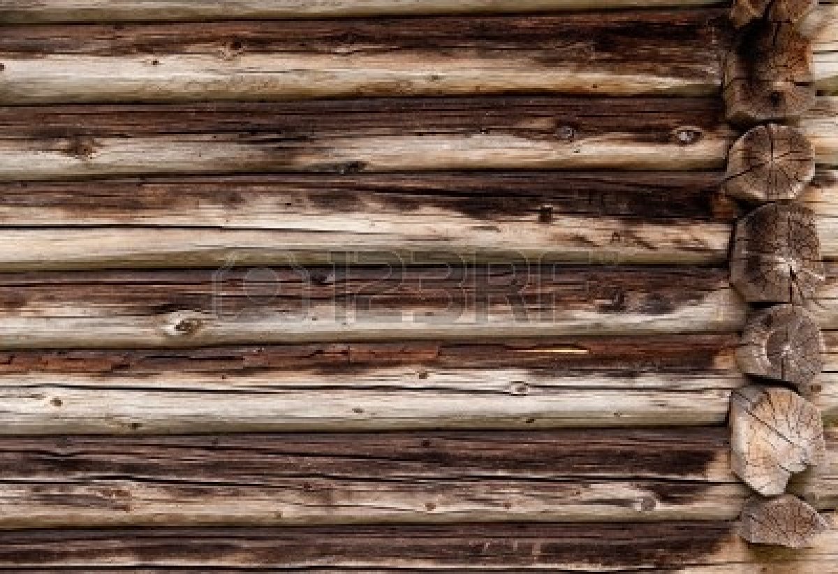Faux Wood Log Cabin Wallpaper Quotes