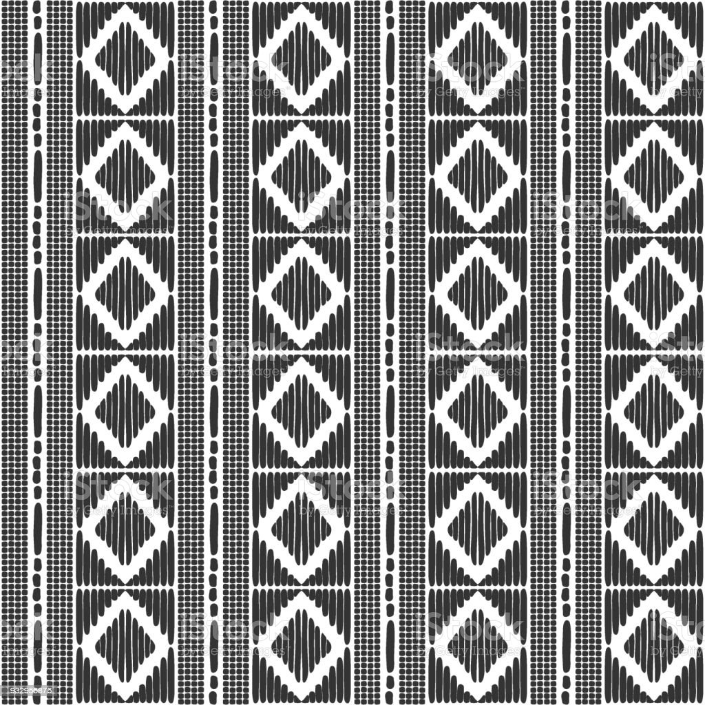 Tribal Pattern Vector Seamless Border African Or Native American