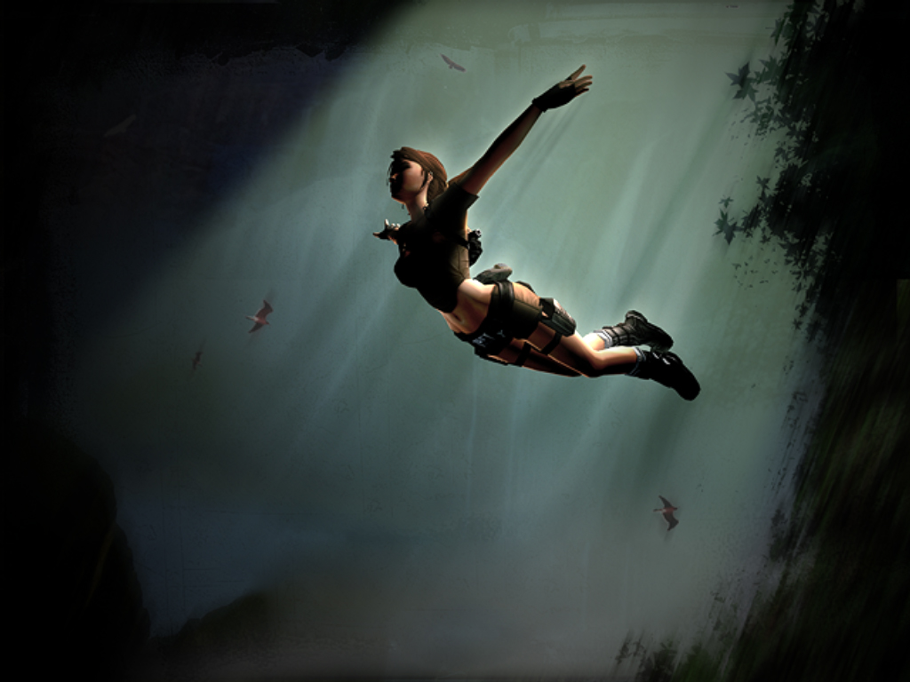 Lara Croft Jump Game Screen Shot HD Wallpaper