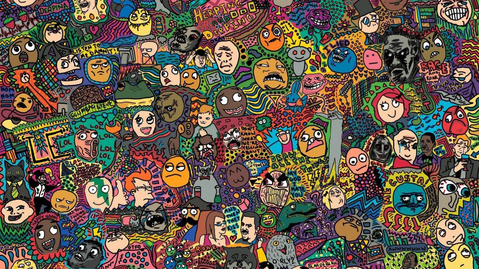 Meme Faces Wallpaper