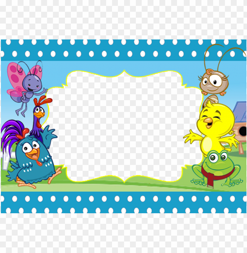 Moldura Turma Da Galinha Pintadinha Png Image With Transparent