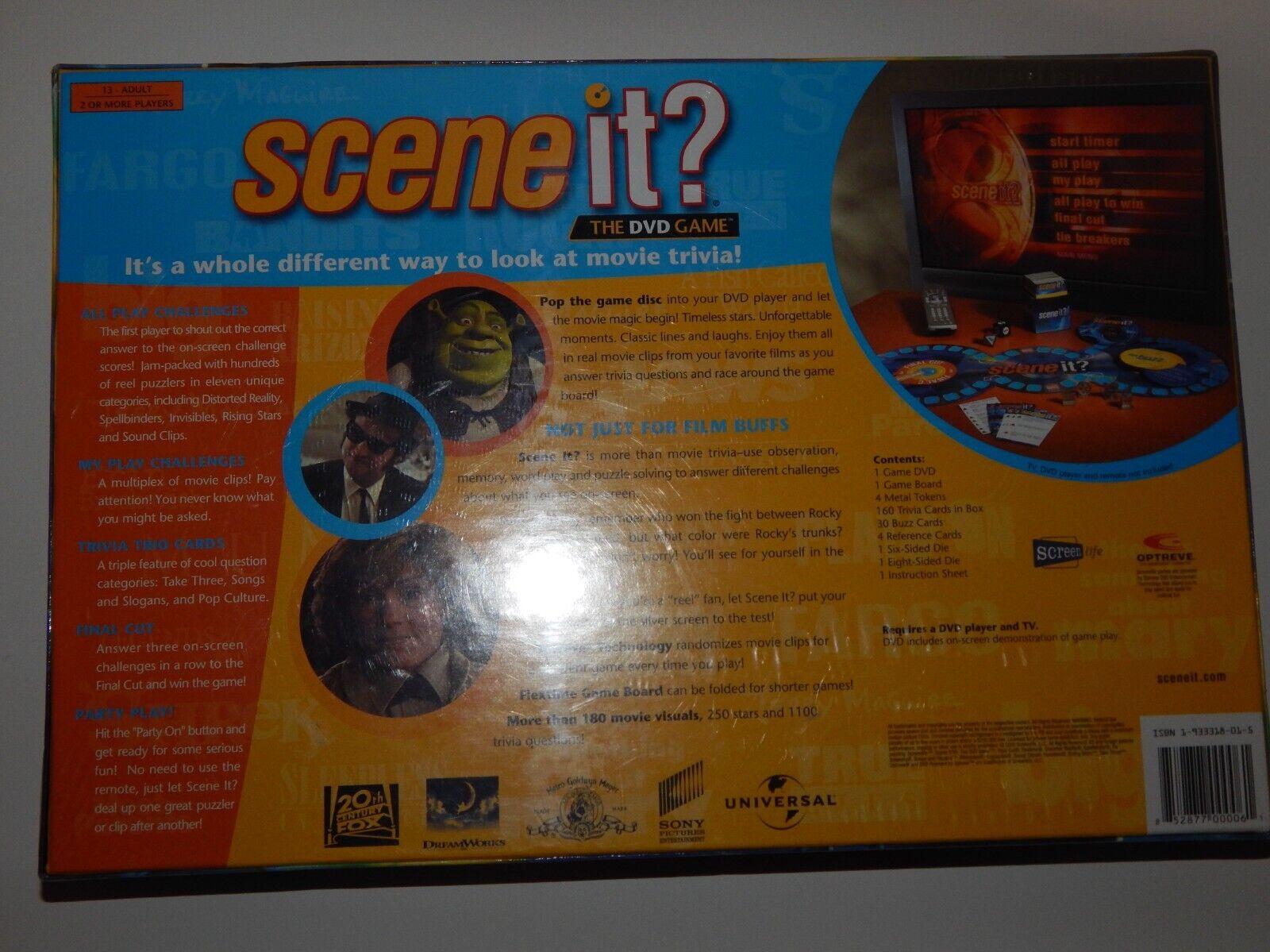 Scene it The DVD Movie Trivia Game Mattel Factory Sealed New In