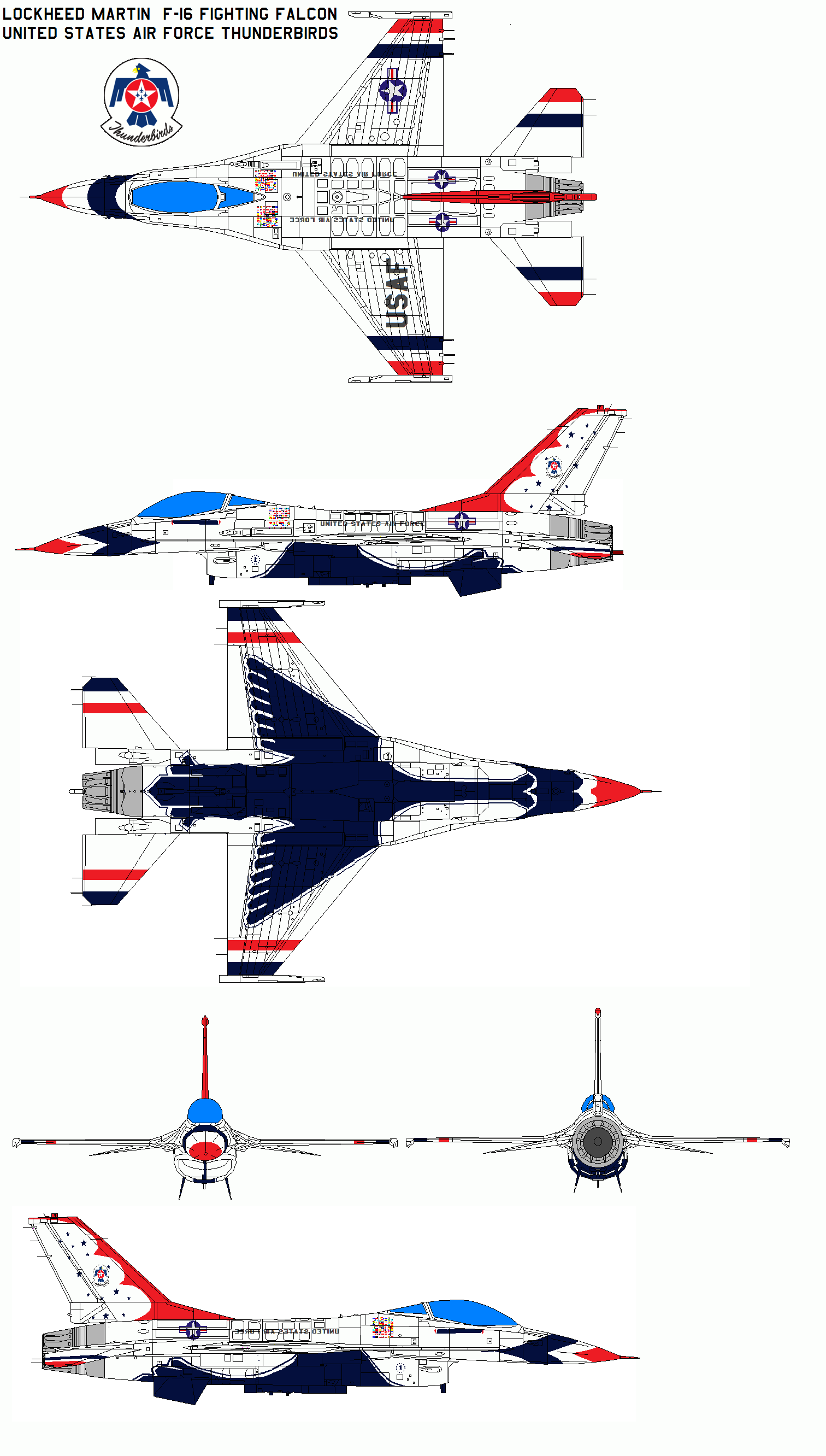 USAF Thunderbirds F 16 by bagera3005 on