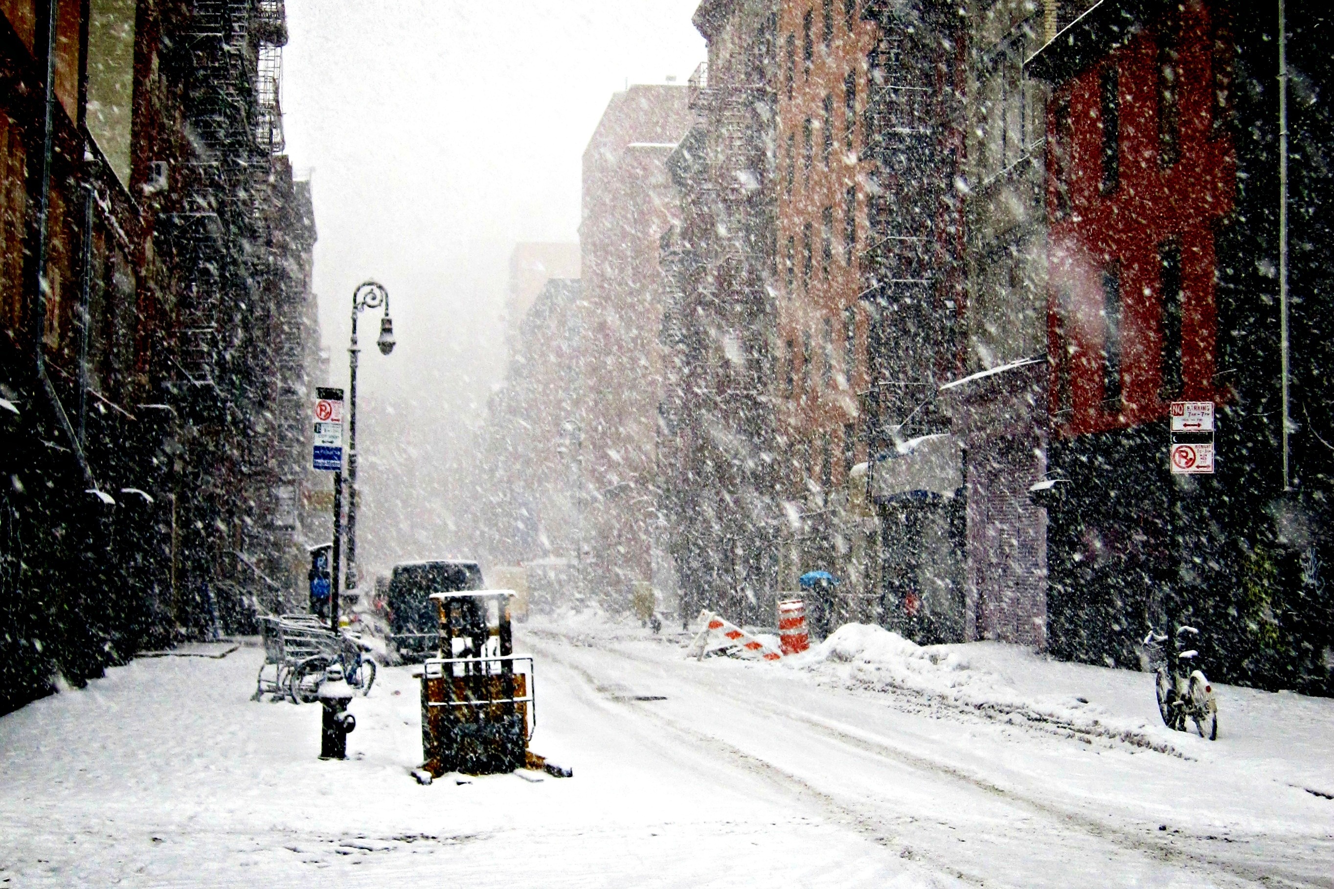 Snow Winter New York Wallpaper