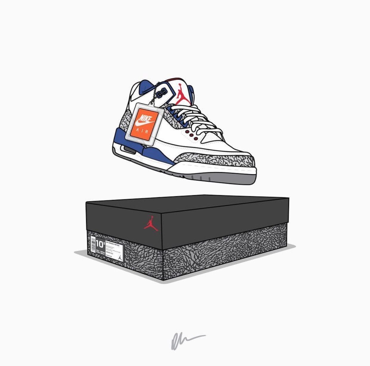 Cartoon Nike Shoes Wallpaper On