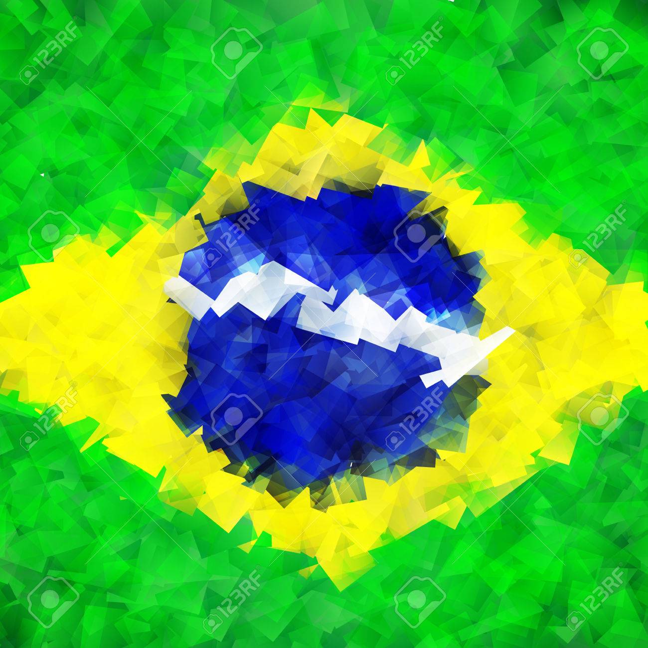 Brazil Flag Unusual Creative Background Royalty Cliparts