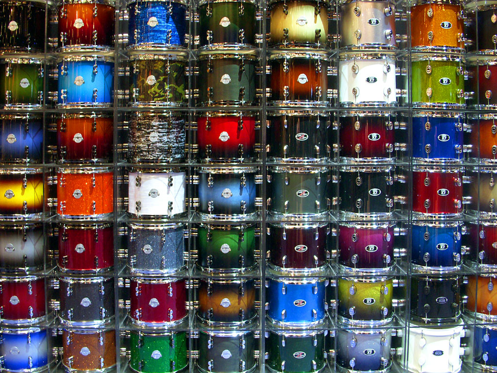 Wall of DW Drums   2009 NAMM Show   a photo on Flickriver