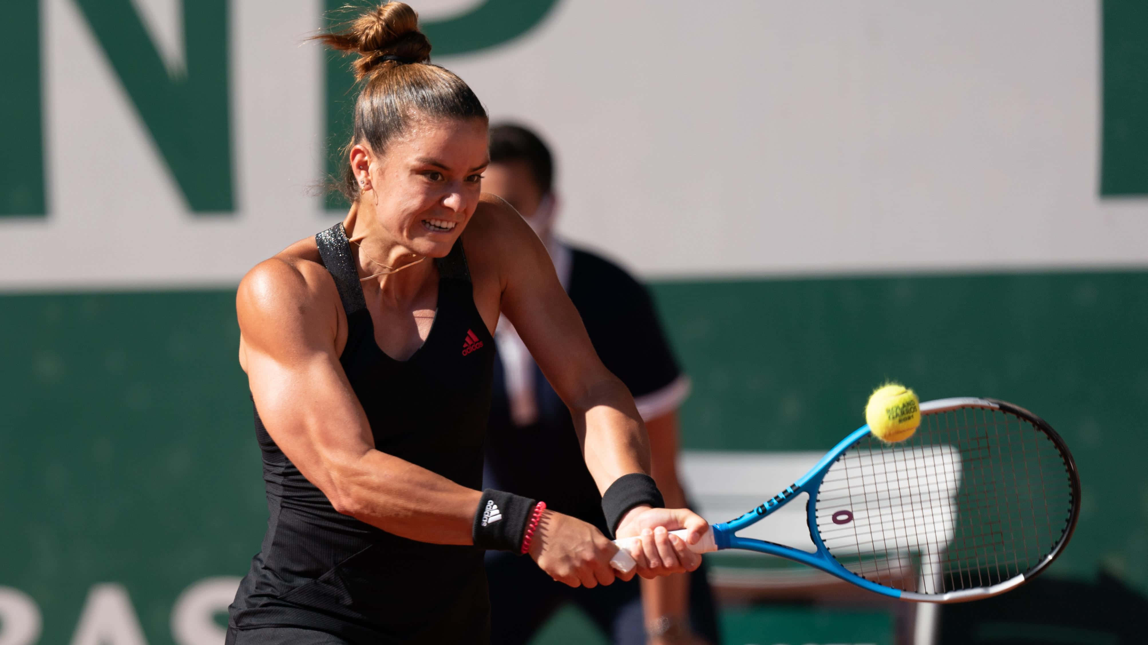 Maria Sakkari Flexing Biceps Wallpaper