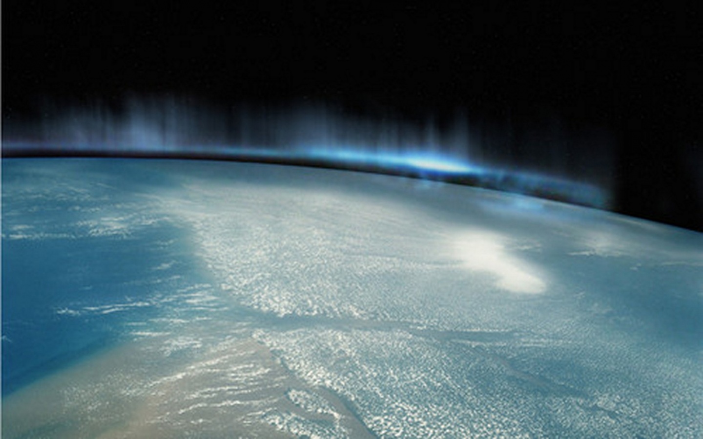 Aurora Borealis From Space Wallpaper