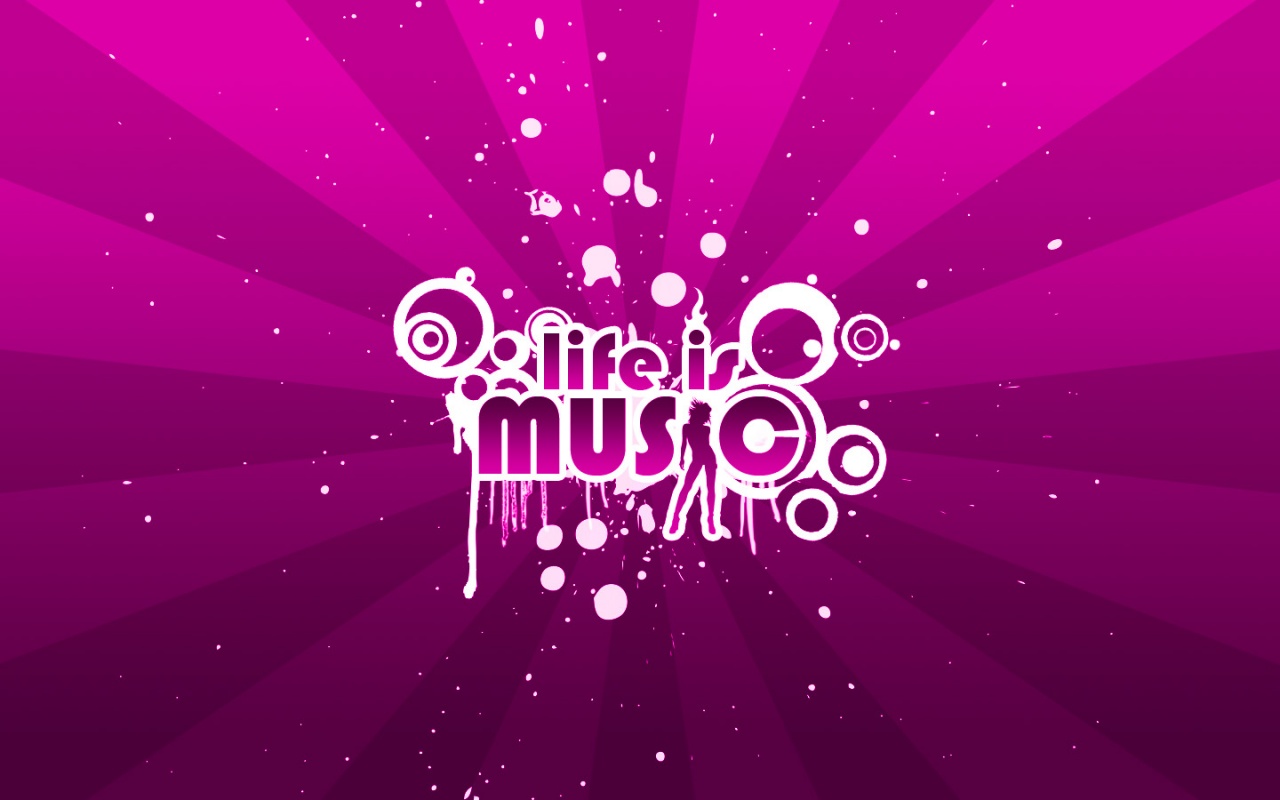 Life Is Music Pink Wallpaper And Dance
