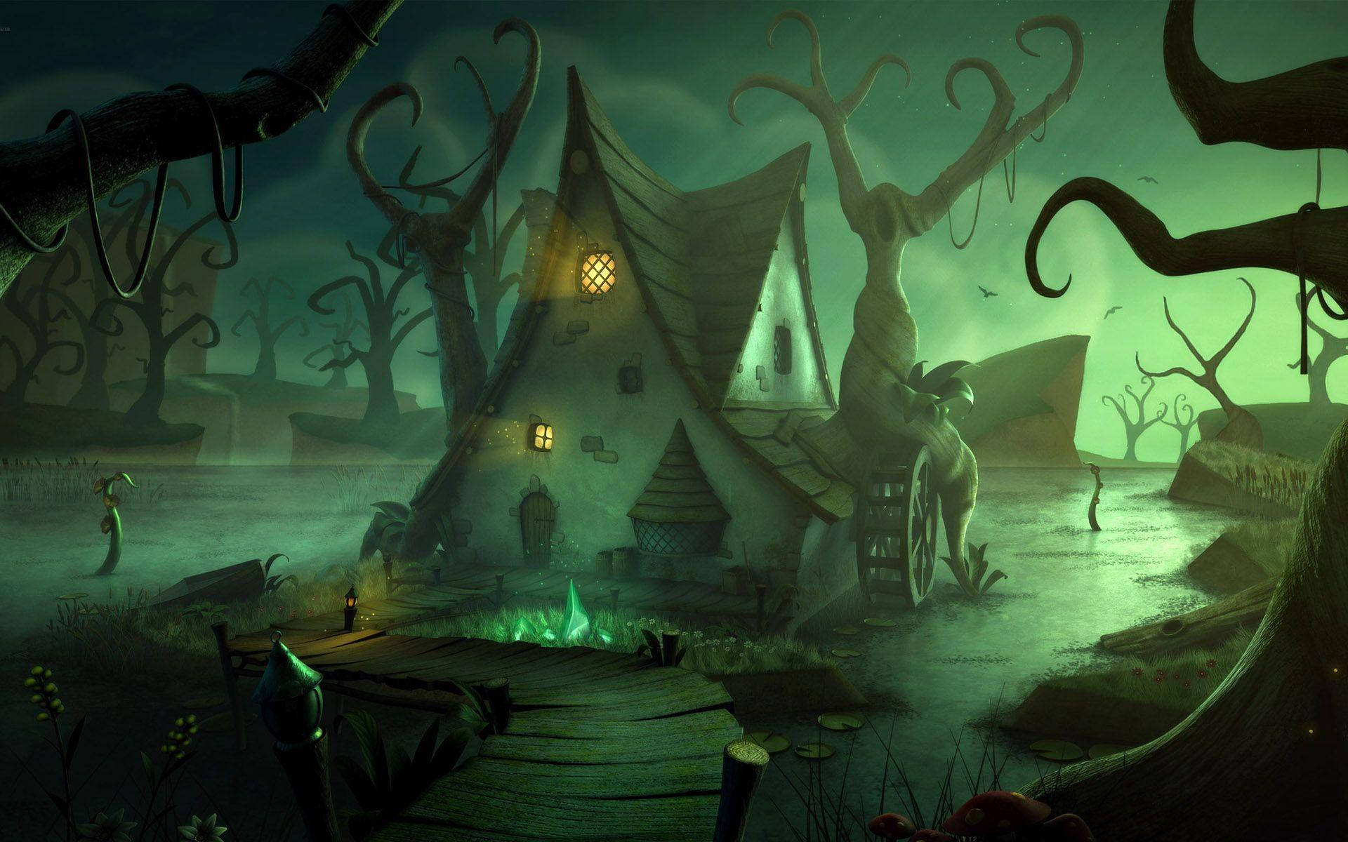 Haunted House Halloween Wallpaper