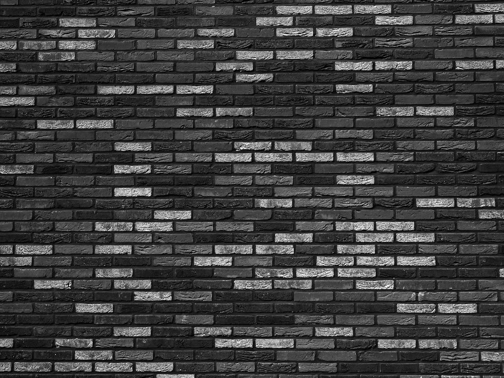 Black And White Brick Wall Image