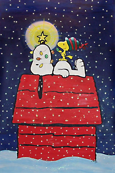 Charlie Brown Christmas Snoopy  Woodstock 8x10 Quilters and Craft Fabric  Block  eBay