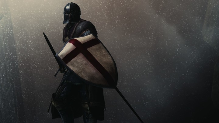 Warrior Armor Helmet Holding Shield And Sword Wallpaper By Ladygaga