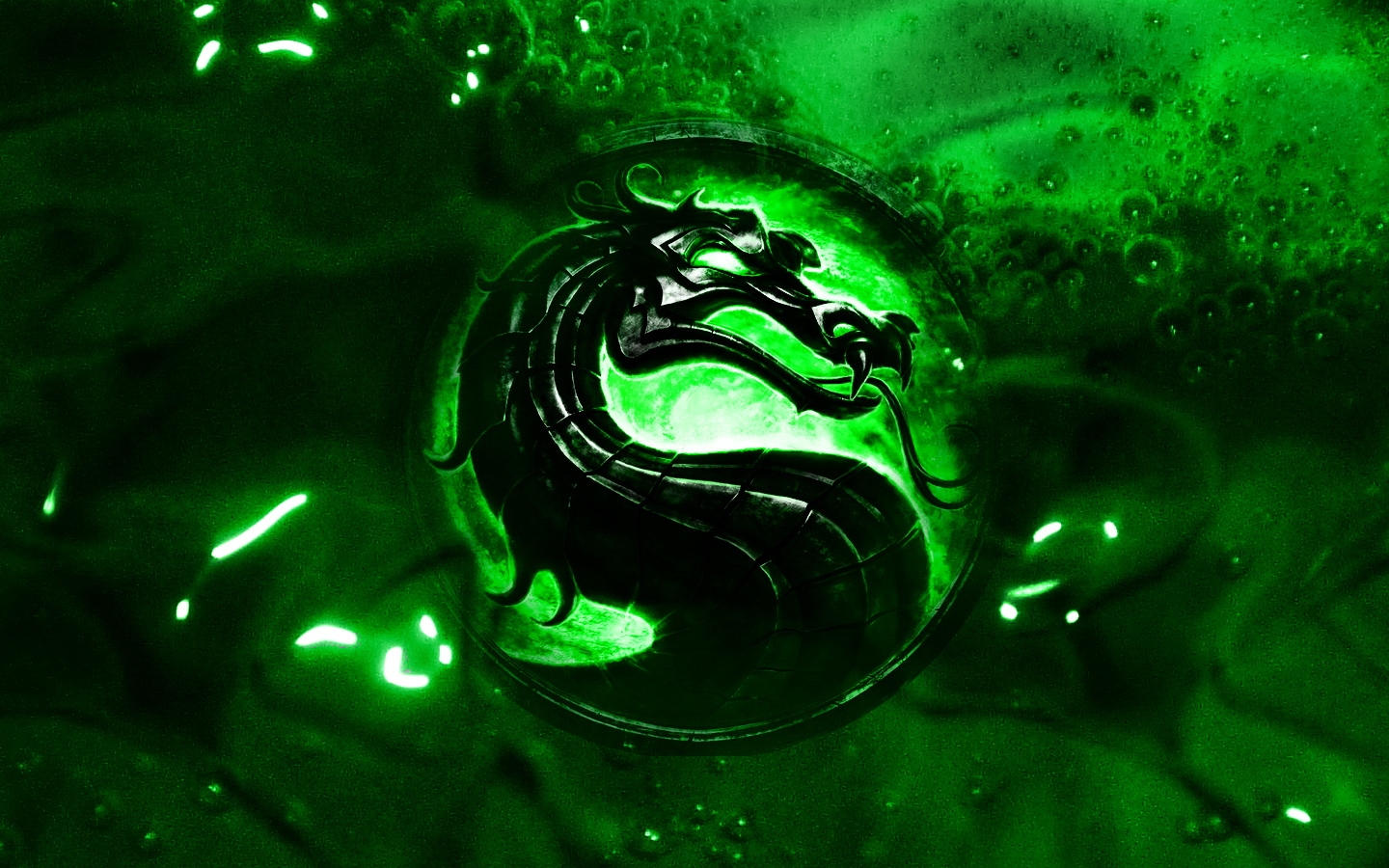 Green Dragons HD Desktop Wallpaper