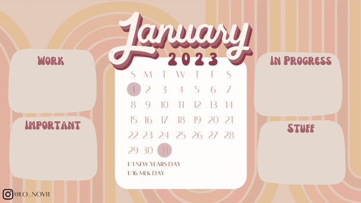 January Desktop Wallpaper