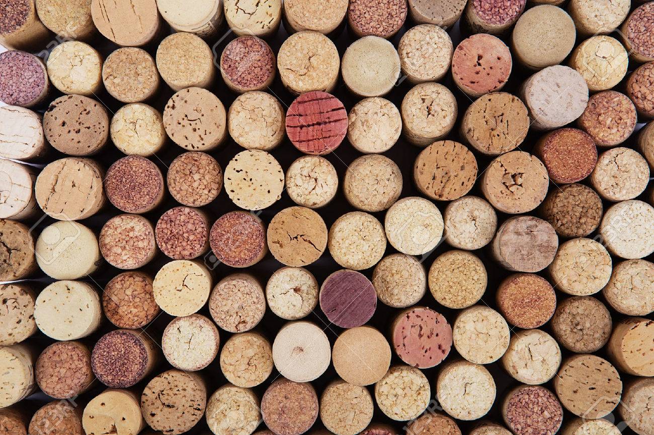 Wine Cork Background Of Various Used Corks Close