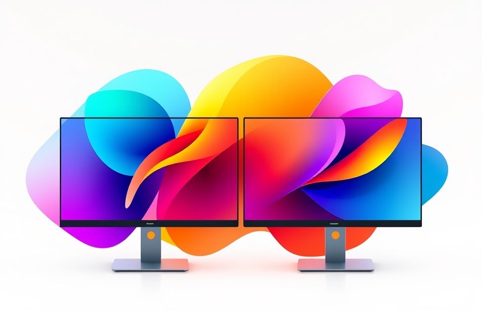 Abstract Dual Monitor Wallpaper