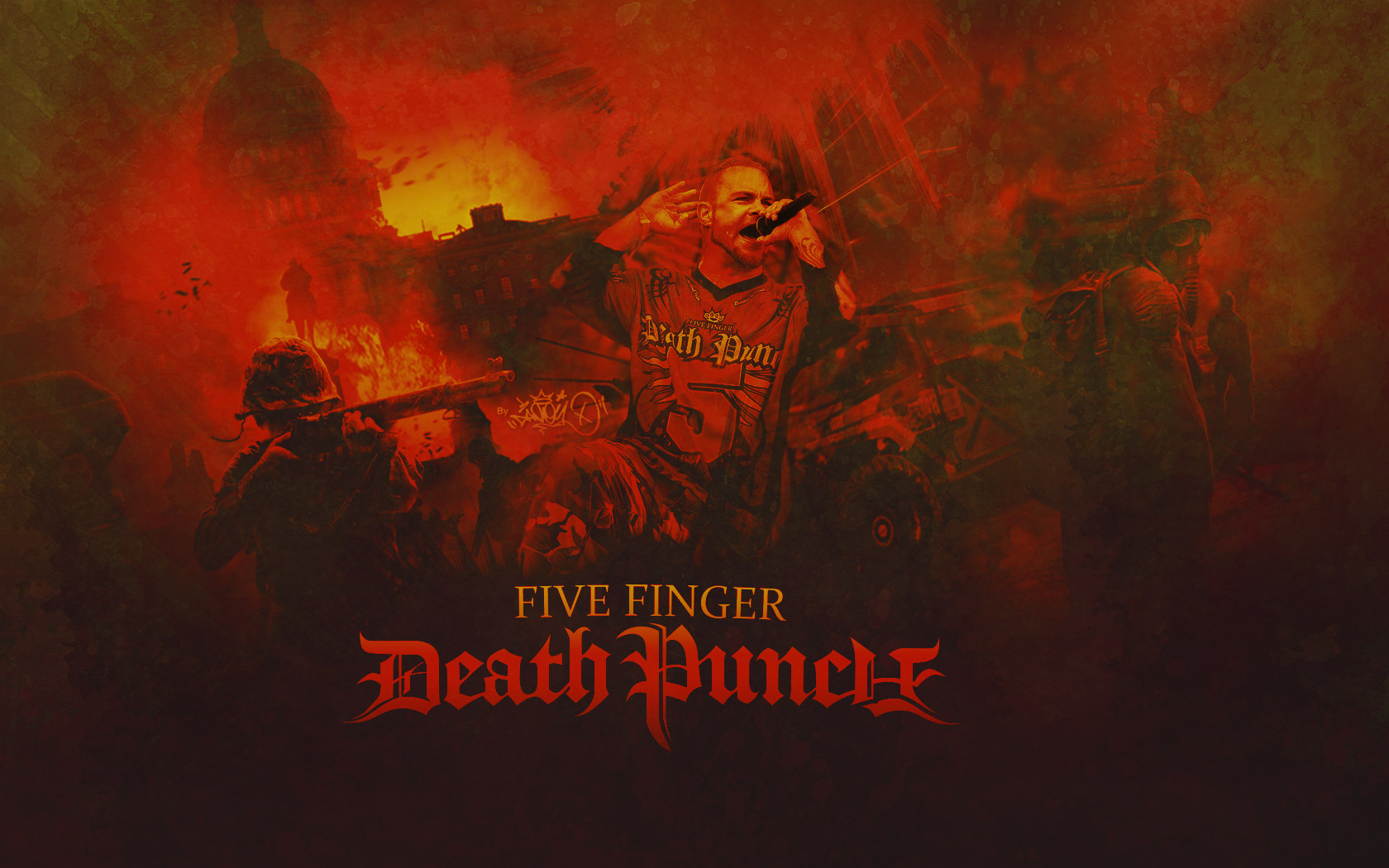 Finger Death Punch Heavy Metal Hard Rock Bands Wallpaper Background