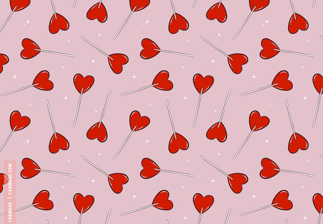Captivating Valentines Wallpaper Ideas Red Love Heart Lollipop