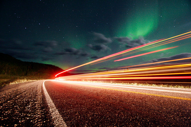 Northern Lights On The Alaska Highway By Scrambled2 Photo Weather