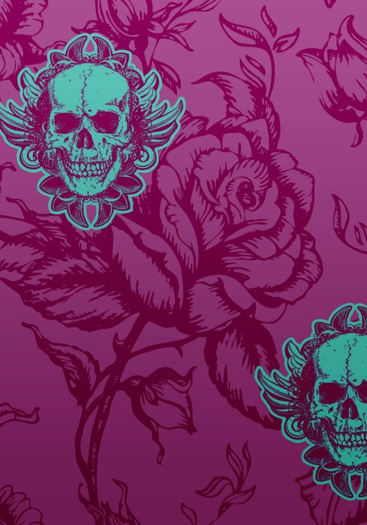 Skull Rose Wallpaper Girly Skulls