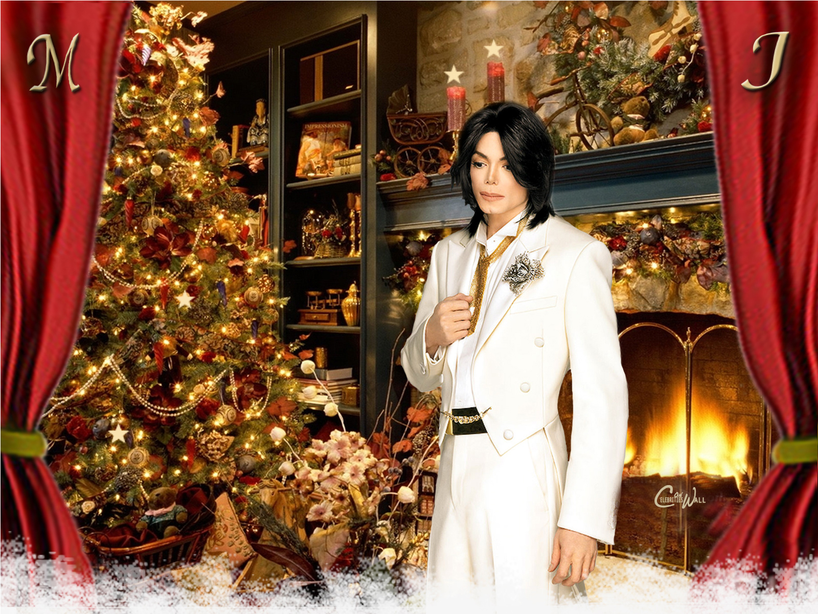 Michaeljackson On Christmas Michael Jackson Wallpaper