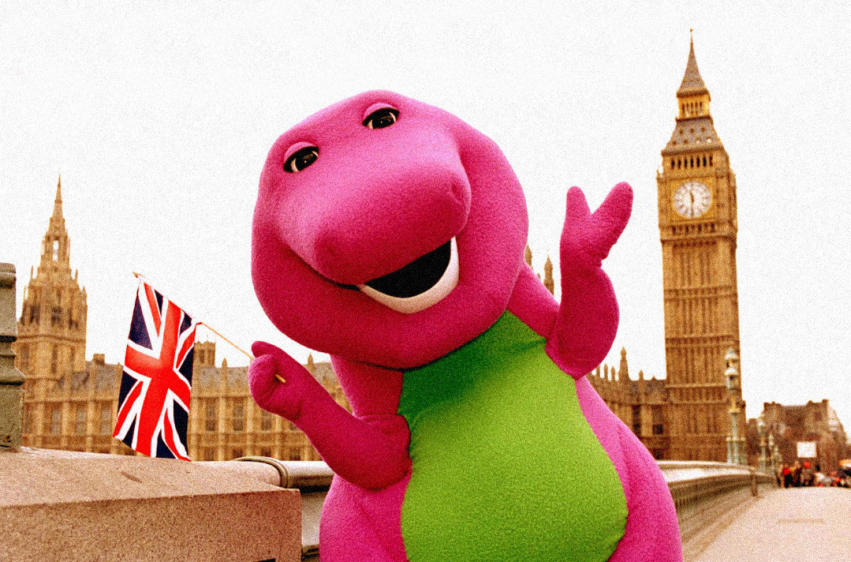 Barney The Dinosaur As A Purple