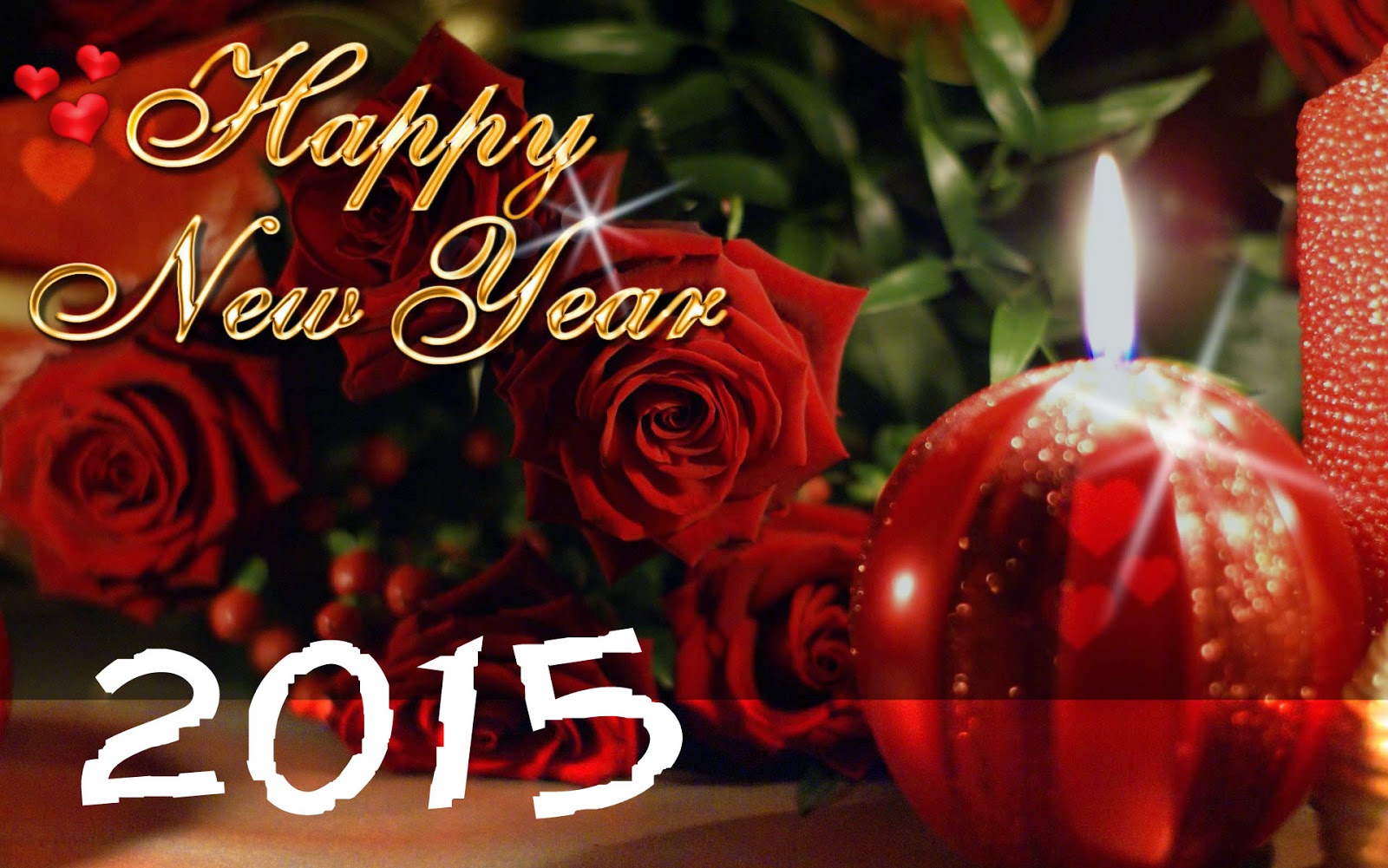 Happy New Year Red Rose Best Flower Desktop Wallpaper