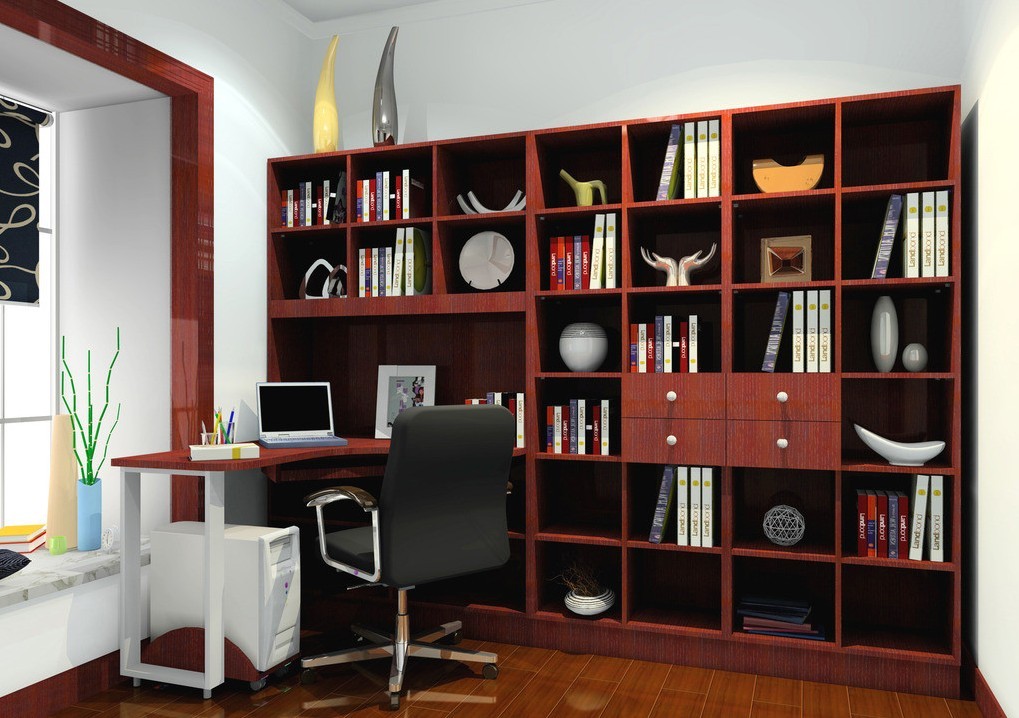 Bookcase Designs For Study Room 3d House