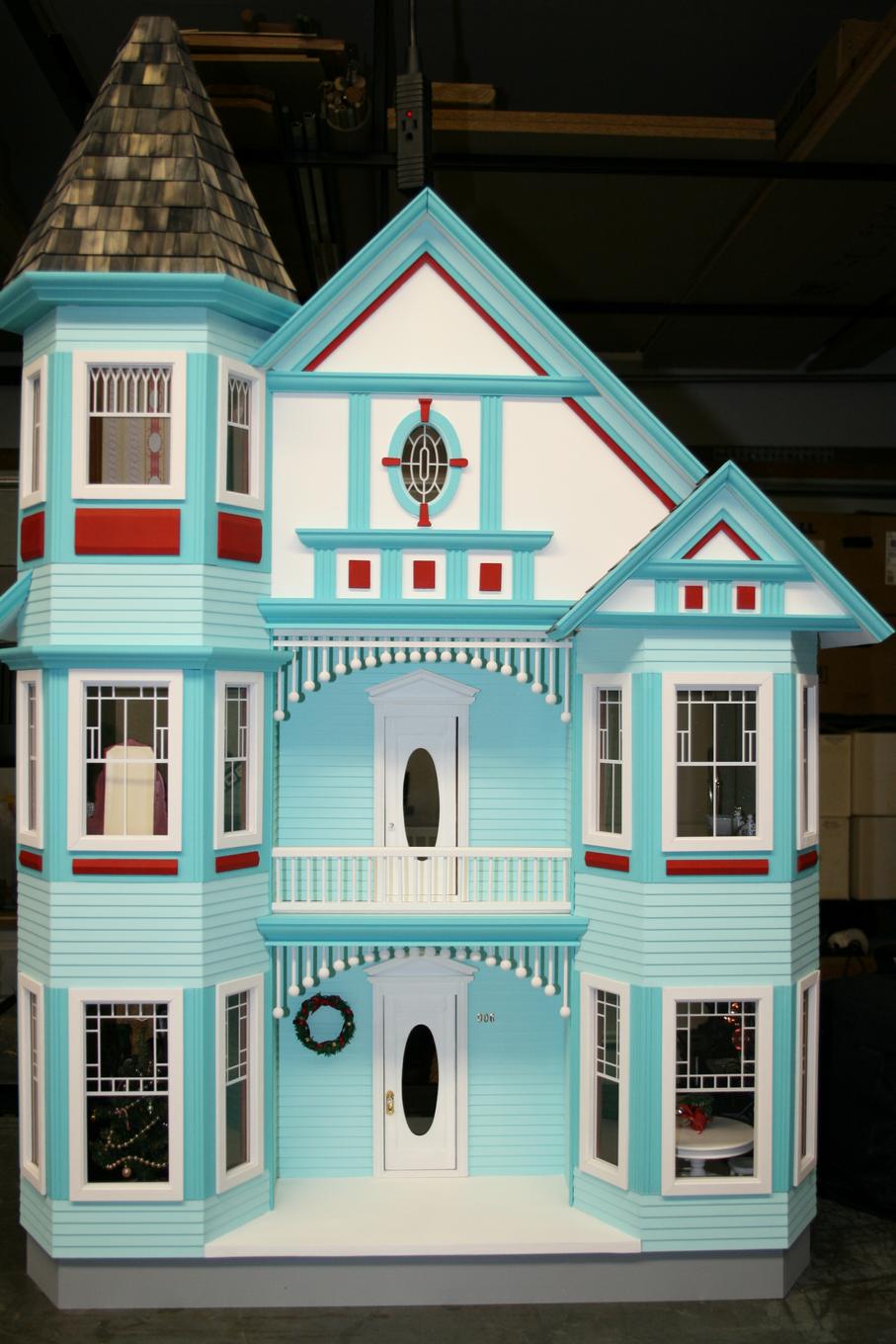 Mte3Mjg3Njcz Lovely Blue Victorian Dollhouse Wallpaper Mg187D23