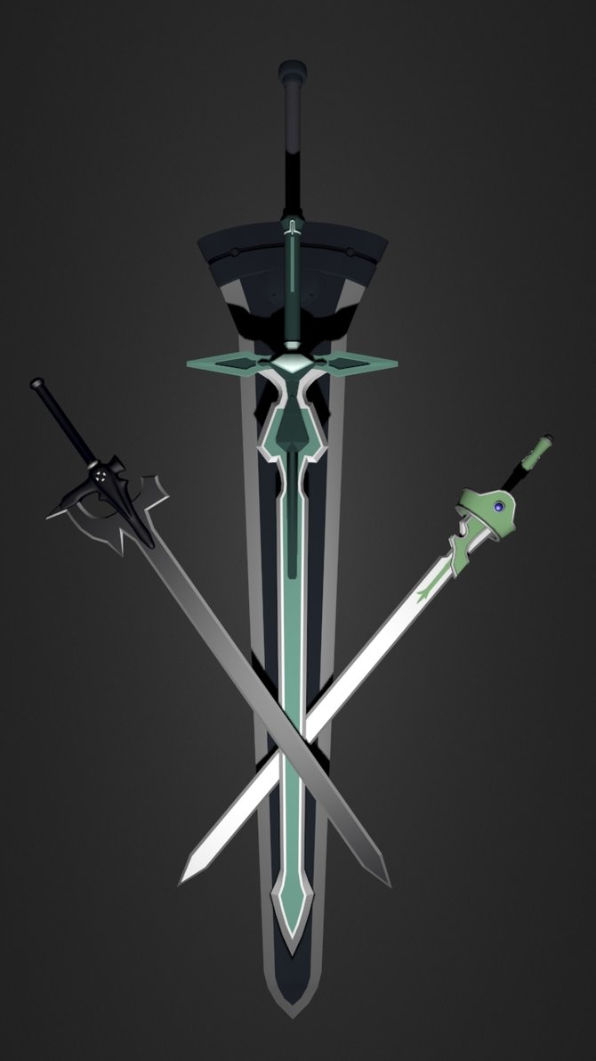 Kirito Swords Wallpaper by NewSin on