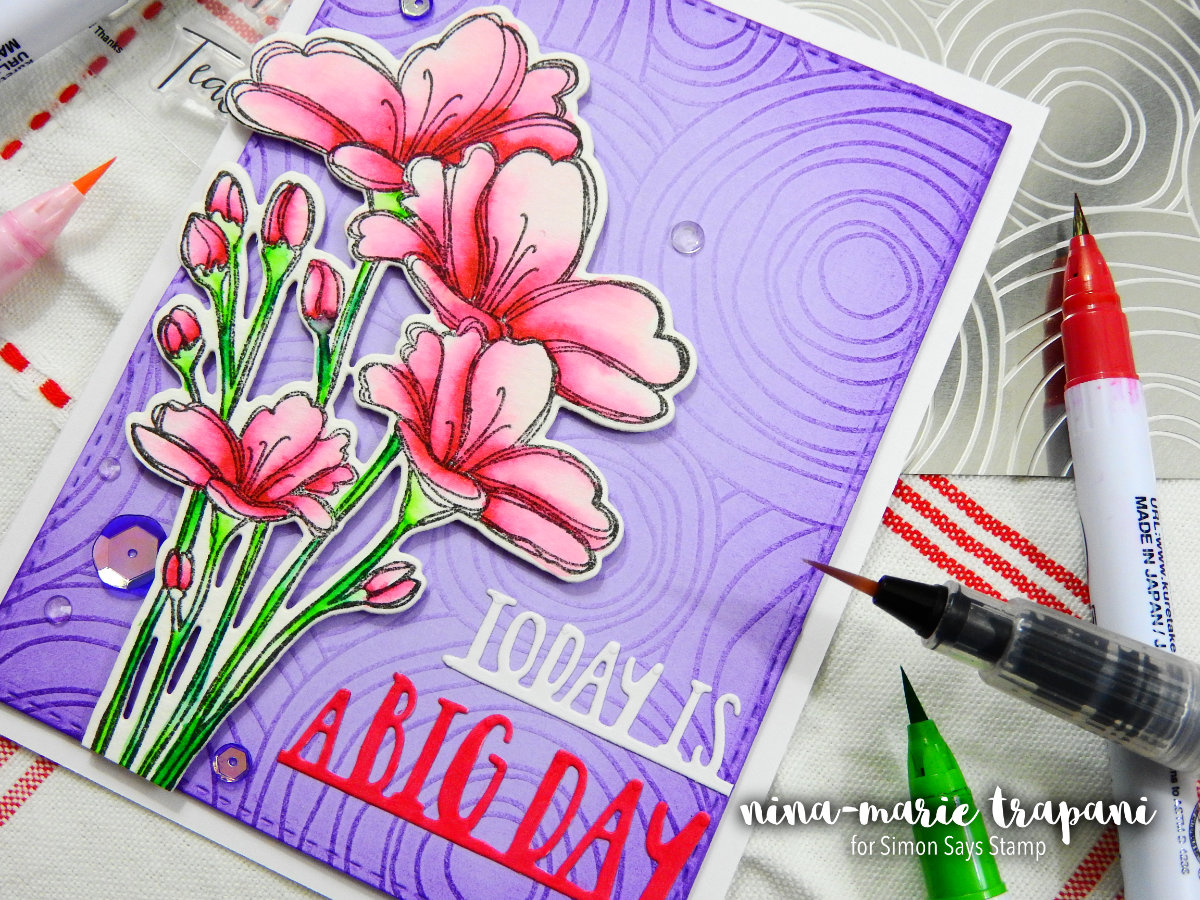 Embossing Plate Background Two Color Watercolor Simon Hop
