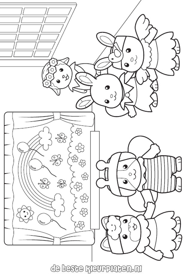 Calico Critters Coloring Sylvanian Families005