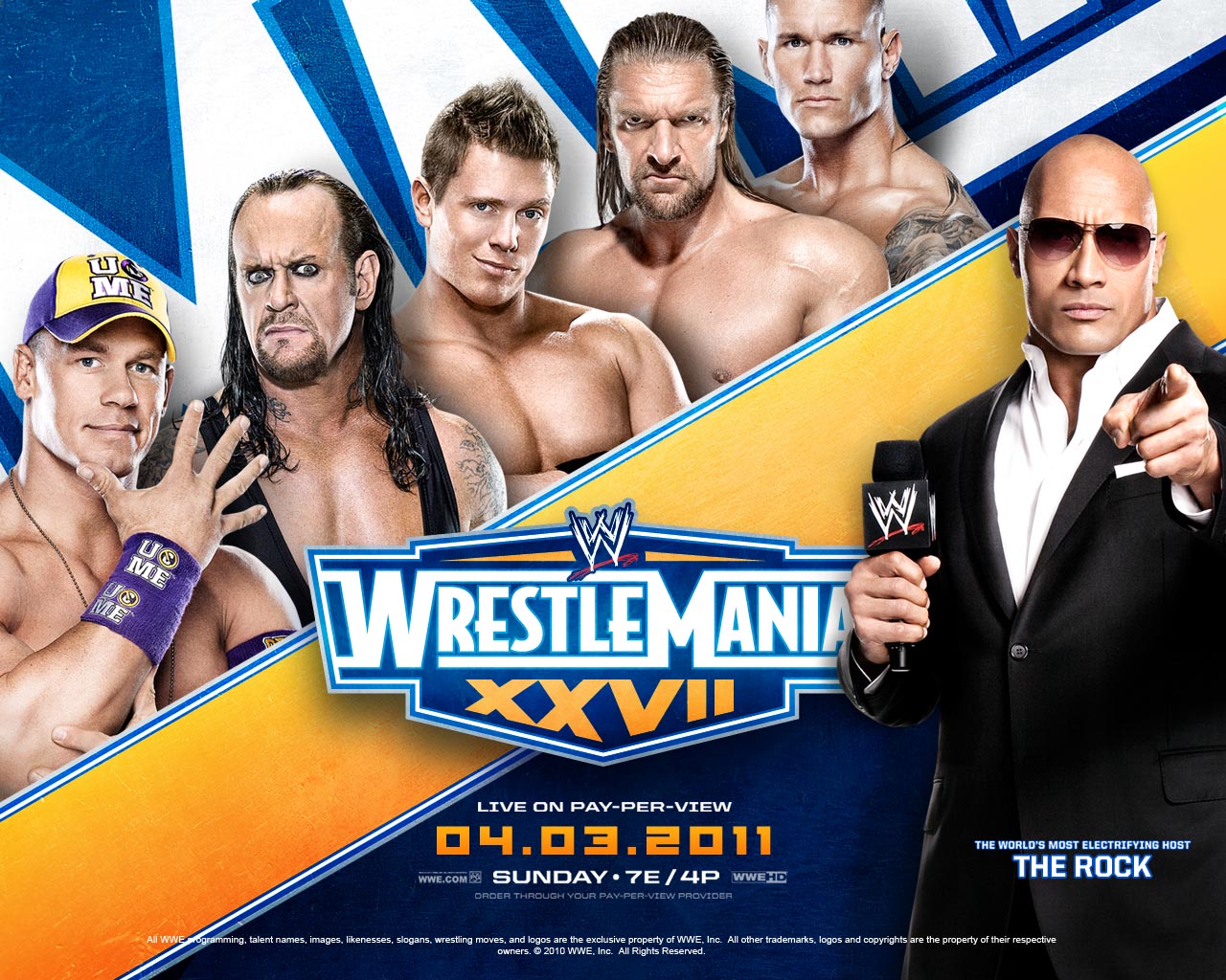 Wwe Wrestlemania Official Poster Unleashed Wallpaper