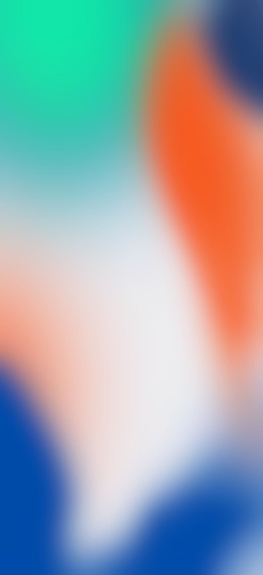 Ios iPhone X Orange Green Blue Stock Abstract Apple