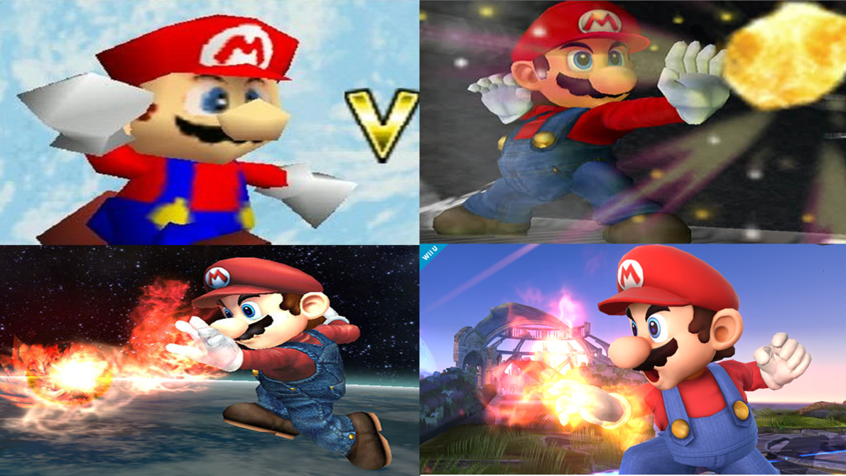 Mario Evolution In Super Smash Bros By Nintendofandj