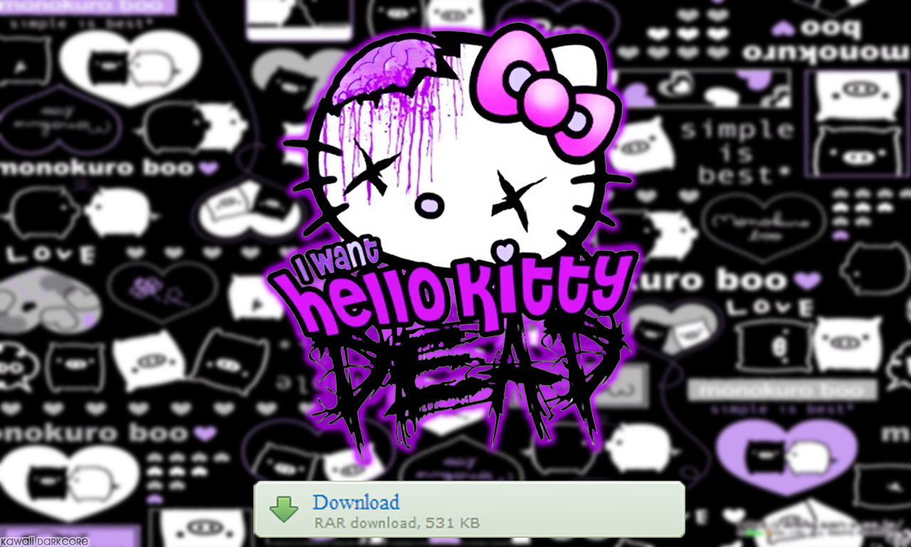 Hello Kitty Dark Purple Wallpaper By Kawaiidarkcore