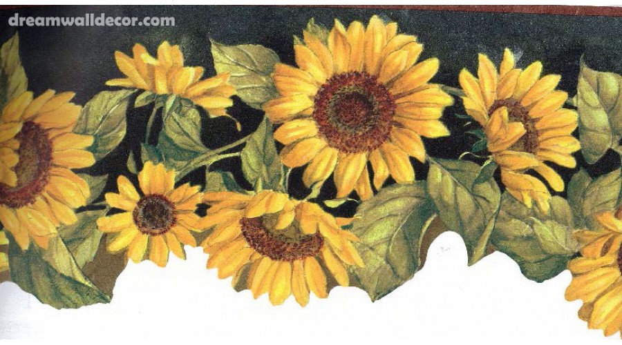 45 Sunflower Wallpaper Borders For Kitchen On Wallpapersafari