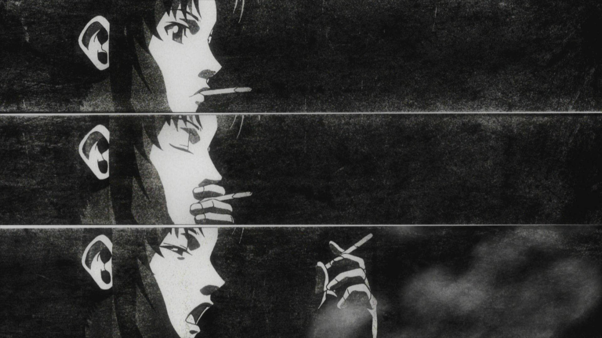 Black And White Aesthetic Anim Character Wallpaper