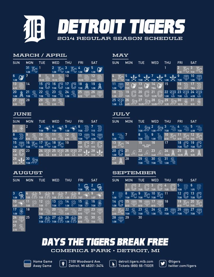 Detroit Tigers Schedule