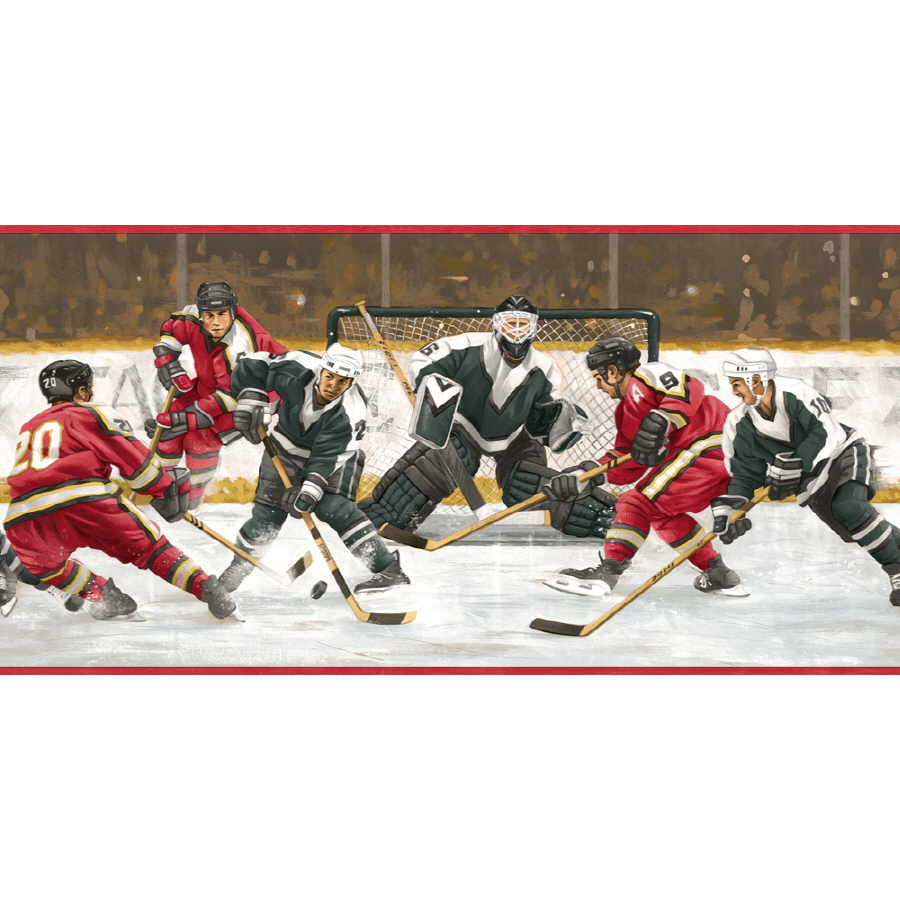 Sanitas 10 14 Hockey Action Prepasted Wallpaper Border at Lowescom 900x900