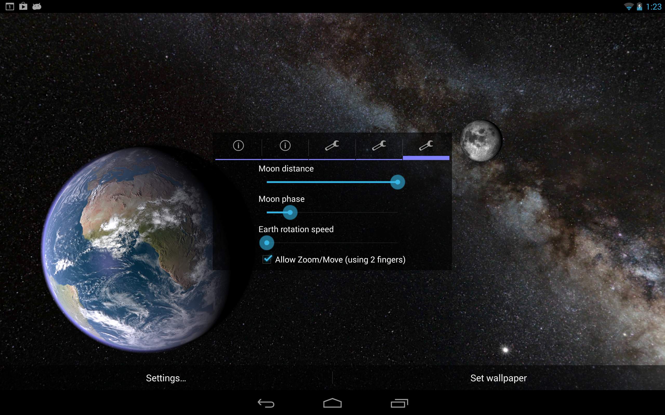 Earth Moon In HD Gyro 3d Pro Amazon Co Uk Appstore For Android