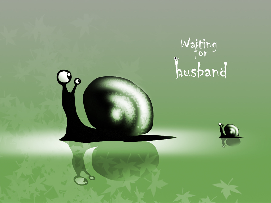 Waiting For Husband Wallpaper Stock Photos