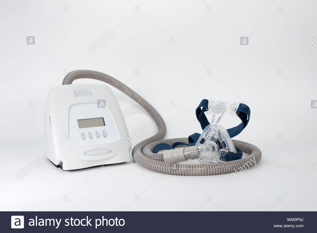 Full Ponents Of Cpap System Isolated White Background
