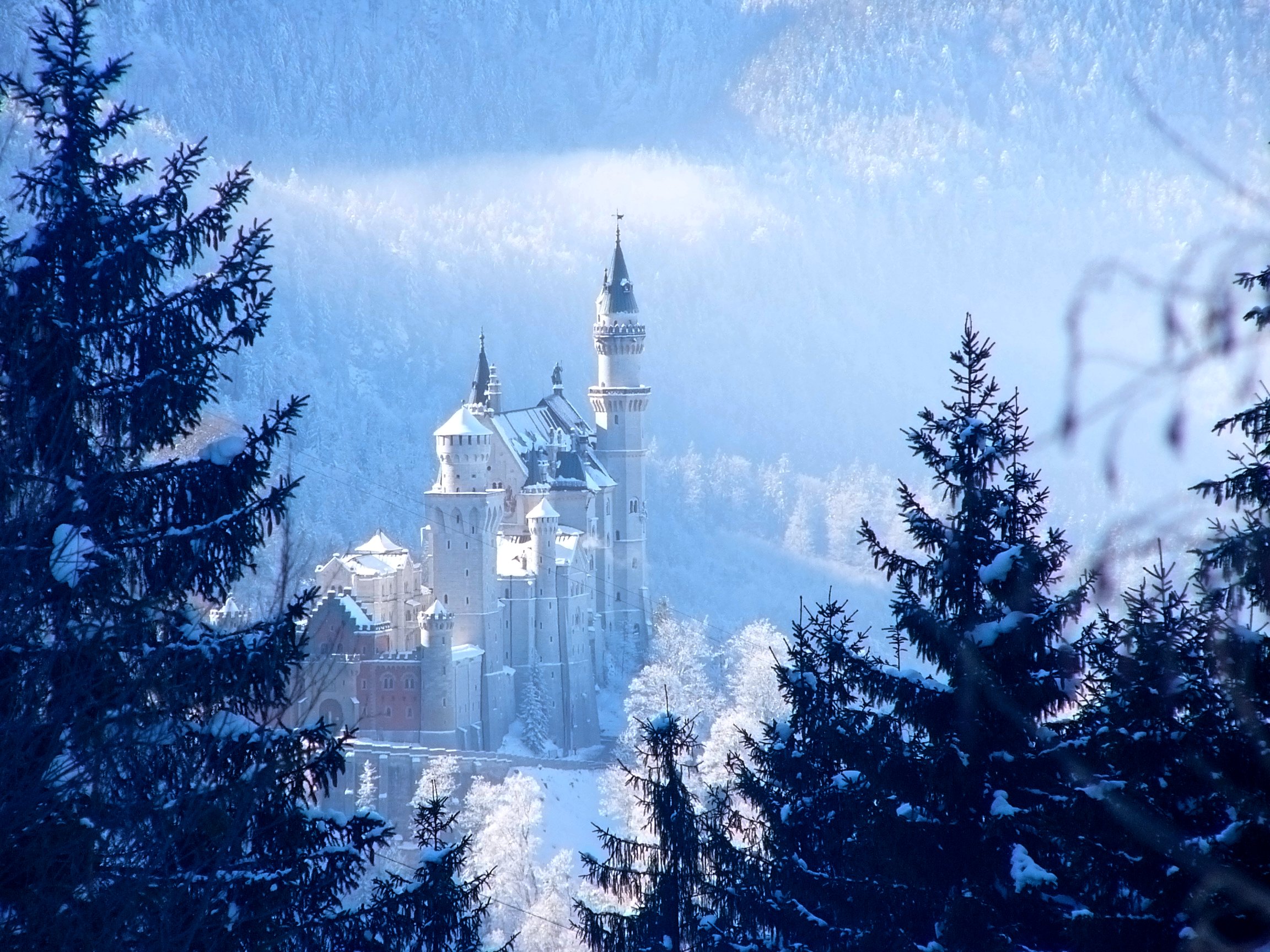 Datei Schloss Neuschwanstein Im Winter Jpg Wikipedia