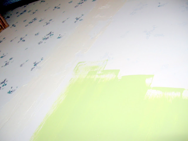 Counter Tops Painted Painting On Wallpaper Taping And Bedding Seams